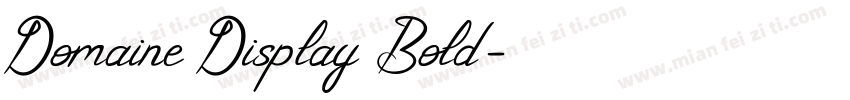 Domaine Display Bold字体转换